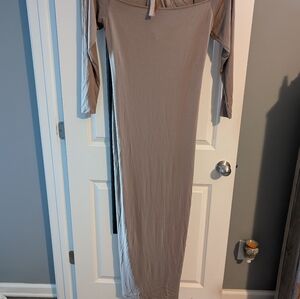 Stylish, Soft Skims Khaki Maxi Dress Size 4X NWT